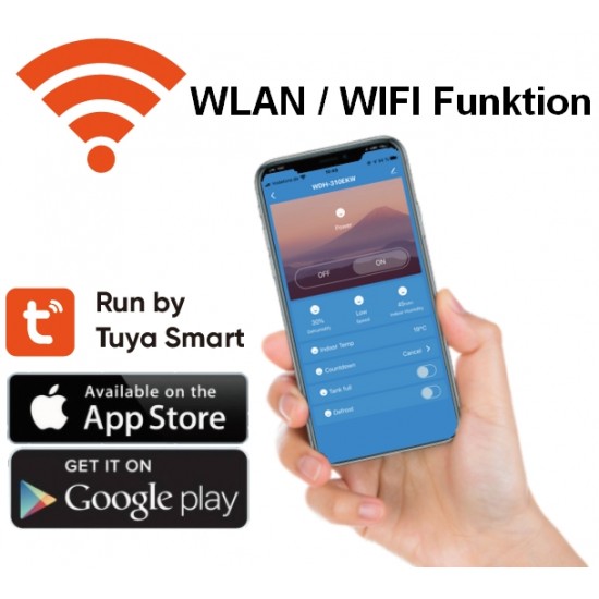 Digitális párátlanító Wifi vezérléssel- max. 12 l/nap - WDH 310 EKW