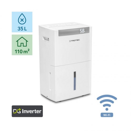 Trotec TTK-I 110E - Inverteres páramentesítő 110 m2-ig, max. 35 l/nap teljesítménnyel