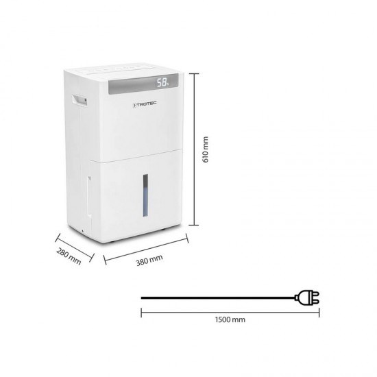 Trotec TTK-I 110E - Inverteres páramentesítő 110 m2-ig, max. 35 l/nap teljesítménnyel